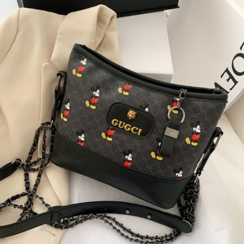 GI 6137 RISCE TAS SELEMPANG MOTIF MICKEY MOUSE IMPORT WANITA CEWEK PEREMPUAN JAKARTA BATAM GUGCI JT