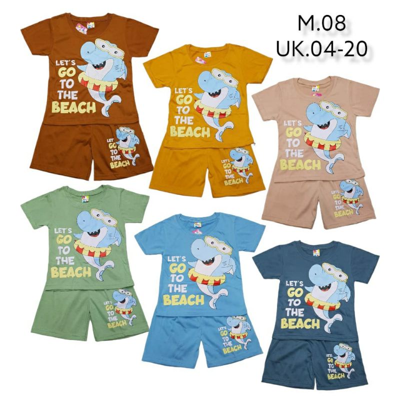 SETELAN BAJU ANAK LAKI-LAKI UMUR 2-6 TAHUN MOTIF LET'S GO