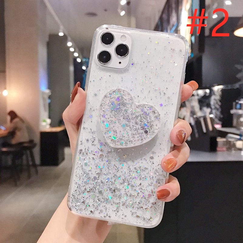 Love Popsocket Soft Case HP Samsung A30 A20 A50 A50S A30S A10 A10S A70 A12 A20S Casing Xiaomi Redmi 9 Note 9 10 Pro