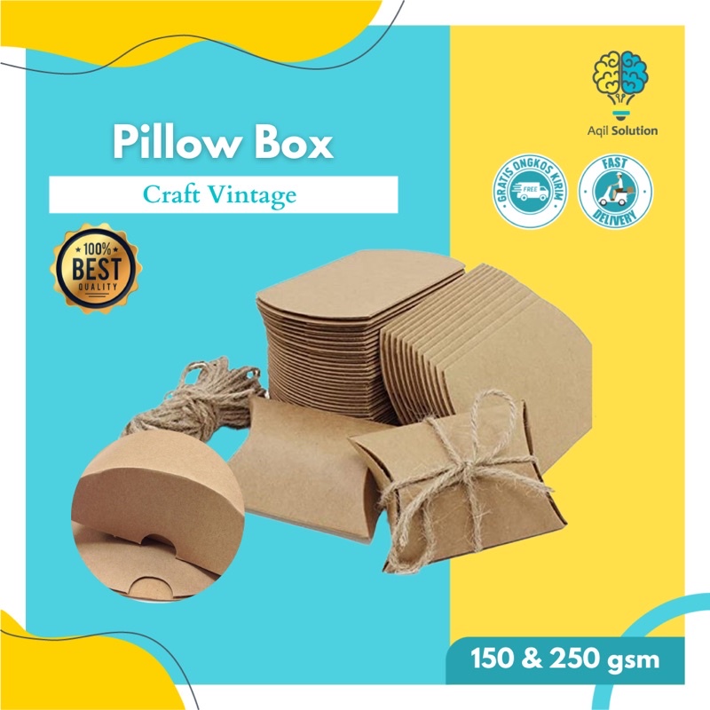 Pillow Box Souvenir Perlengkapan Pernikahan Aksesori Craft Vintage Kertas Kado Crepe Paper By Aqilsolution