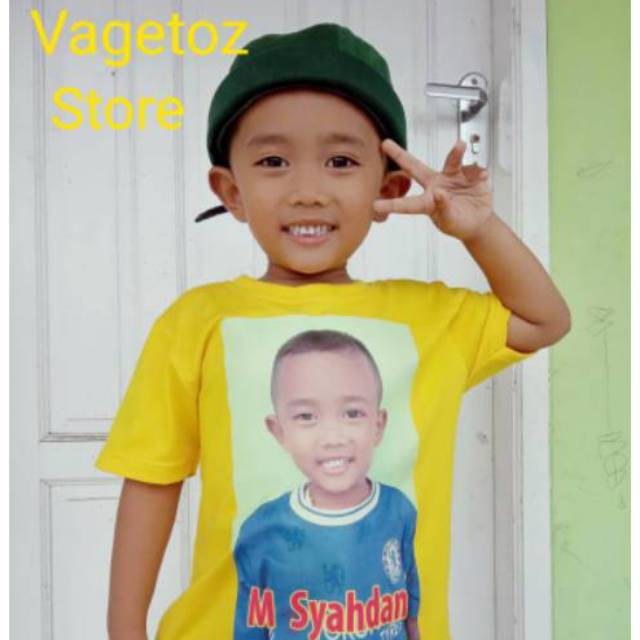 cetak FOTO dan NAMA di kaos bayi dan anak KEREN dan OKE
