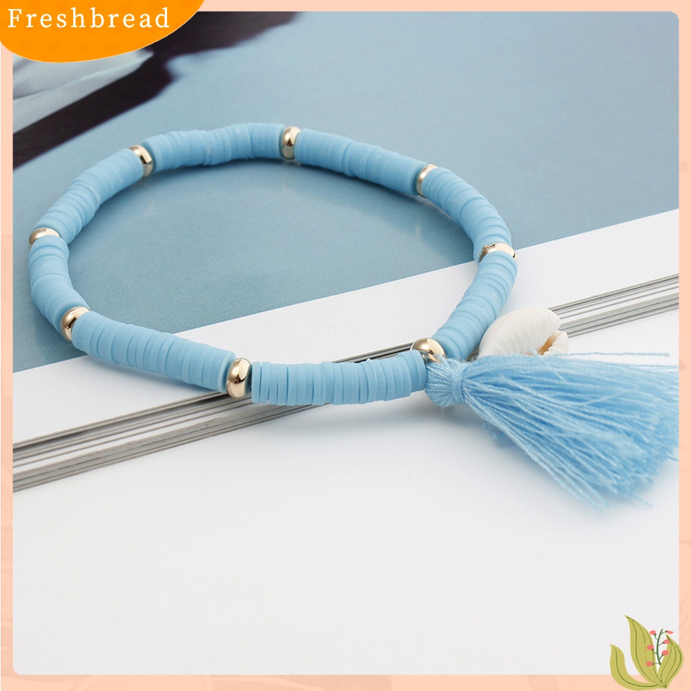 [TERLARIS]Friendship Bracelet Bohemian Rope Shell Charm Tassel Bangle Women Jewelry Gift