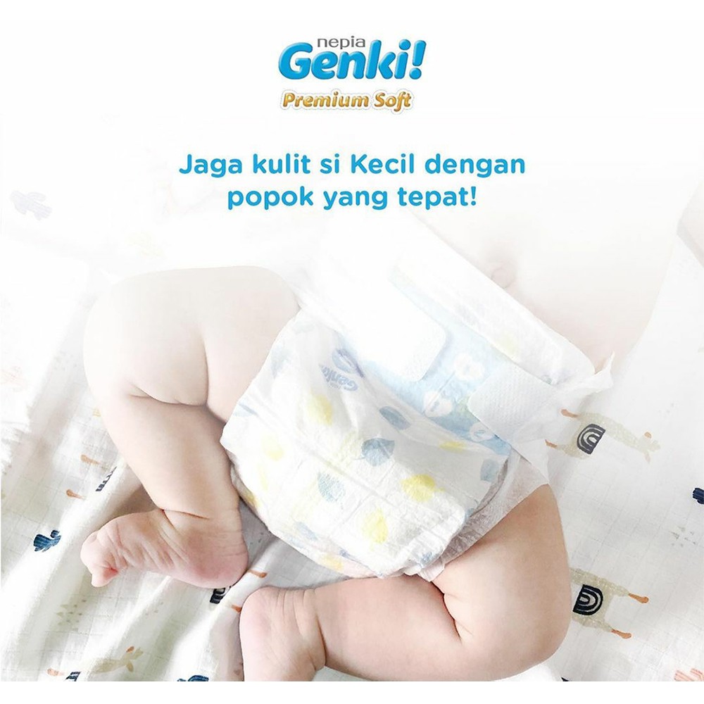 Nepia Genki Premium Soft Tape S72 Popok Perekat Bayi S72 Diaper Bayi