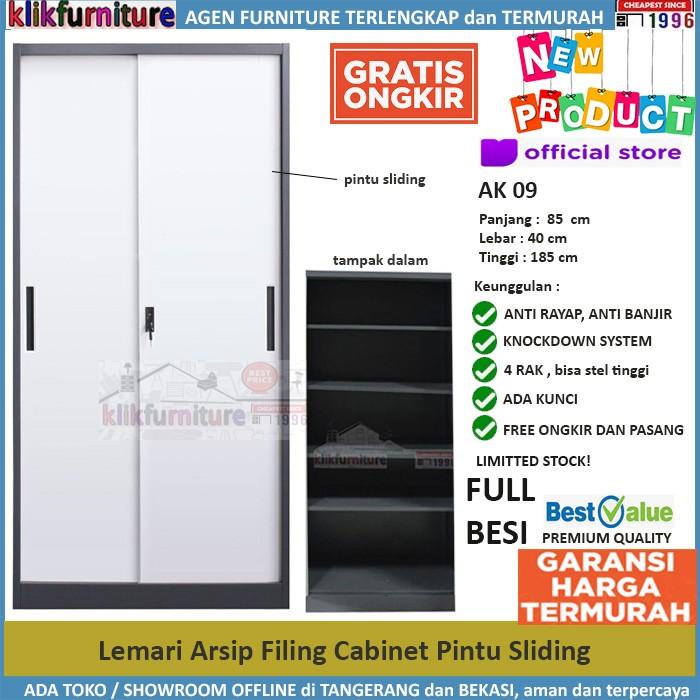 

Cabinet | Lemari Arsip Filing Cabinet Besi Pintu Sliding Plat Ak 09