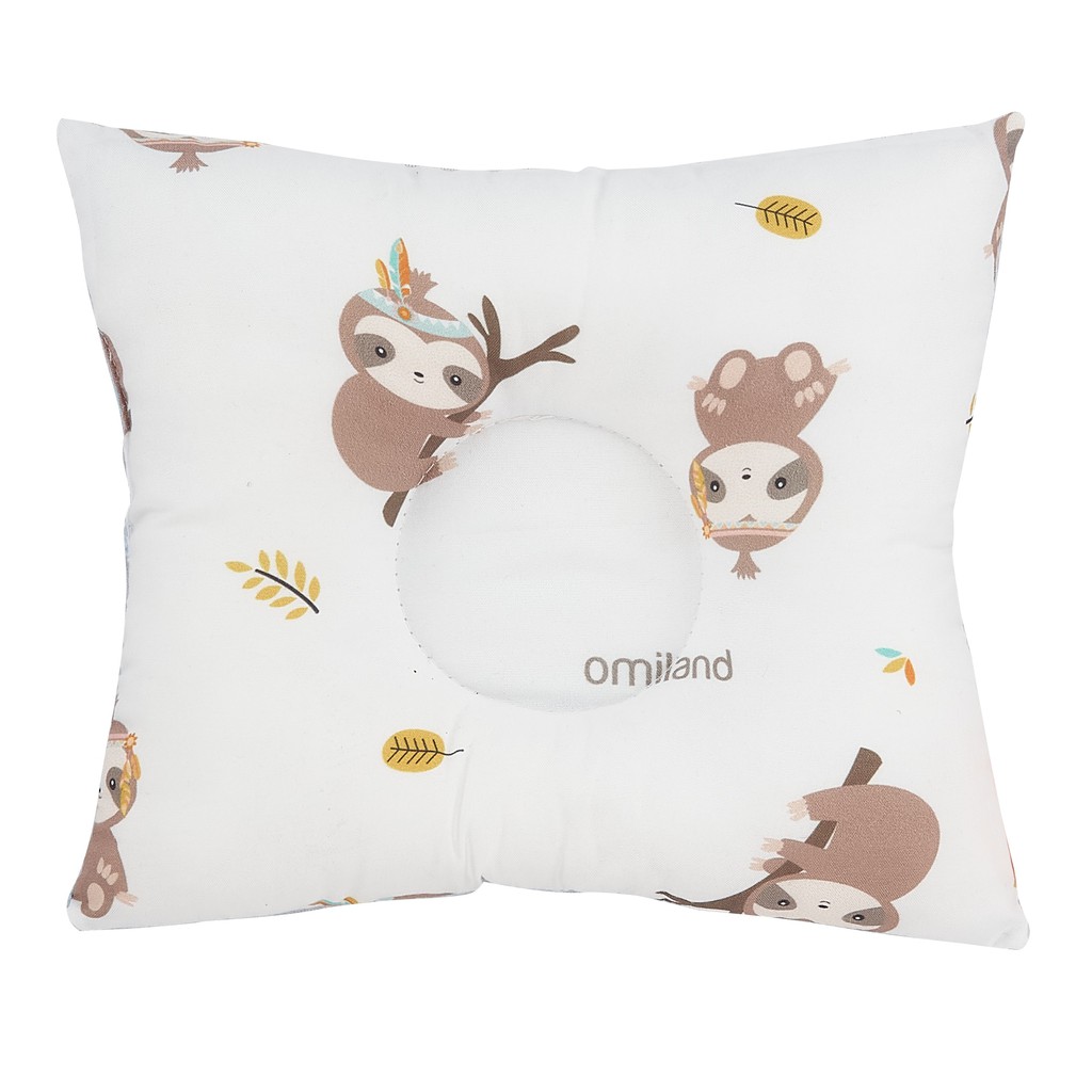 Omiland Bantal Guling Bayi Set Peang Sloth Series Bahan Halus Tidak Berbulu - OB37151-2