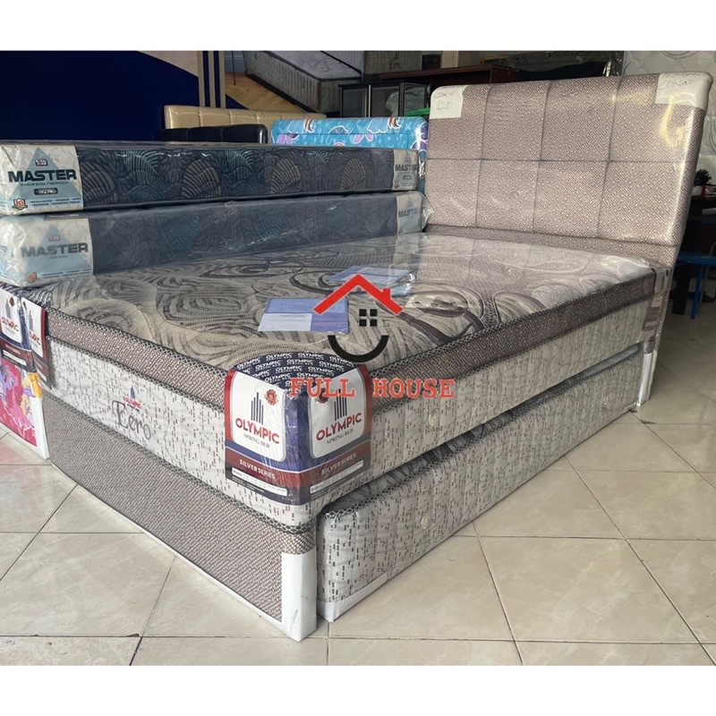 (fullhouse furniture) springbed sorong kasur 2in1 olympic eero silver series dengan sandaran termura