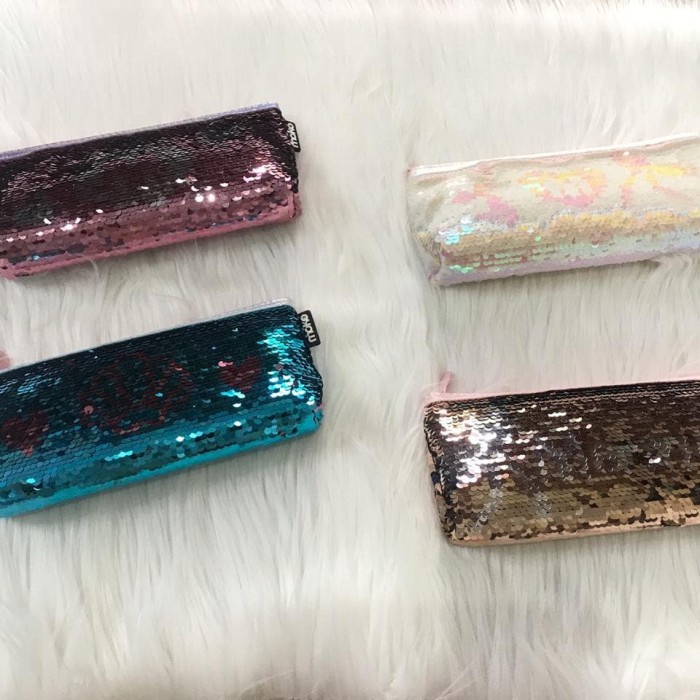 

Hadir Pencil Case Sequin / Tempat Pensil Kosmetik Sequin Bergaransi