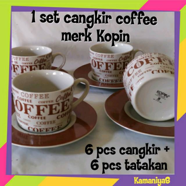 [Kopin] 1 set cangkir + tatakan