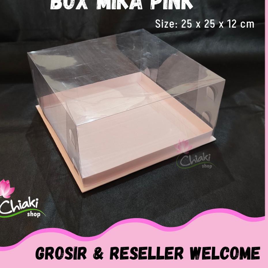 

[PROMO AAH89] Box Mika PINK Uk 25 x 25 x T. 12 cm Cupcake isi 9 Cake Pudding Tart Dus Emas Karton Tebal CHIAKI Terlaris
