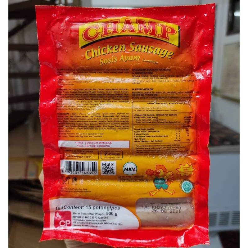 

Champ sosis ayam 500g isi 15 potong