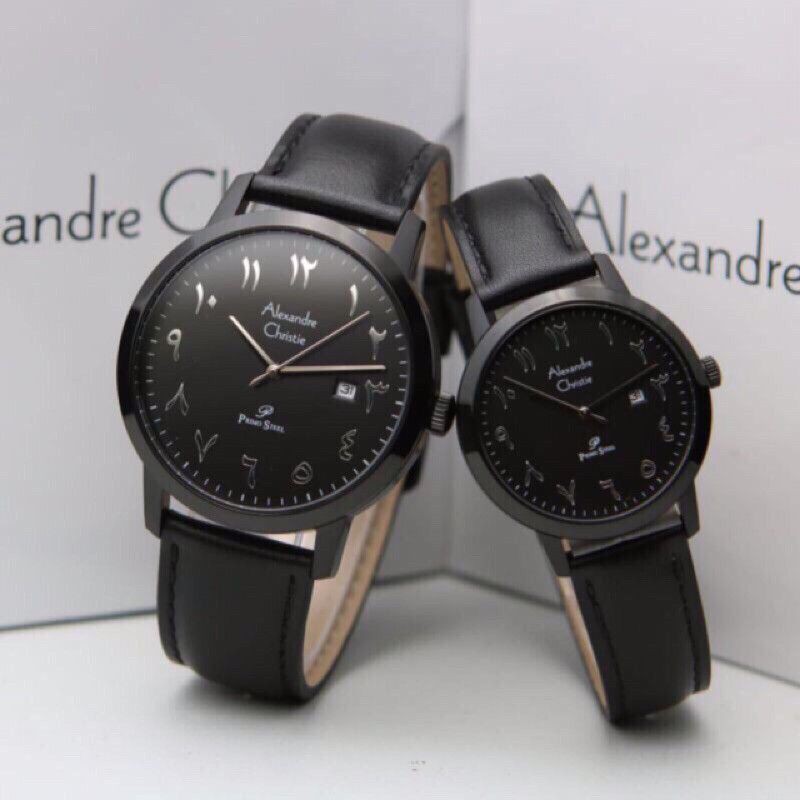 Alexandre Christie Couple AC 1024 MD Arabic Special Edition Leather Starp