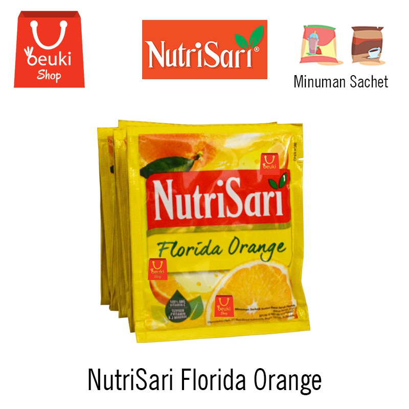 

NutriSari Florida Orange Minuman Serbuk Rasa Jeruk Florida Yang Menyegarkan - 10pcs x 11gr