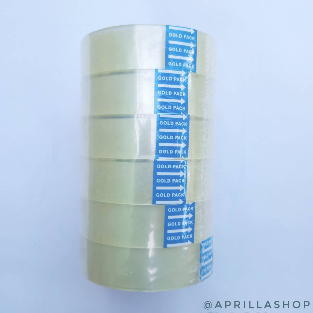 

ISOLASI GOLDPACK 1" / 1 inch ( per roll / 6 buah )