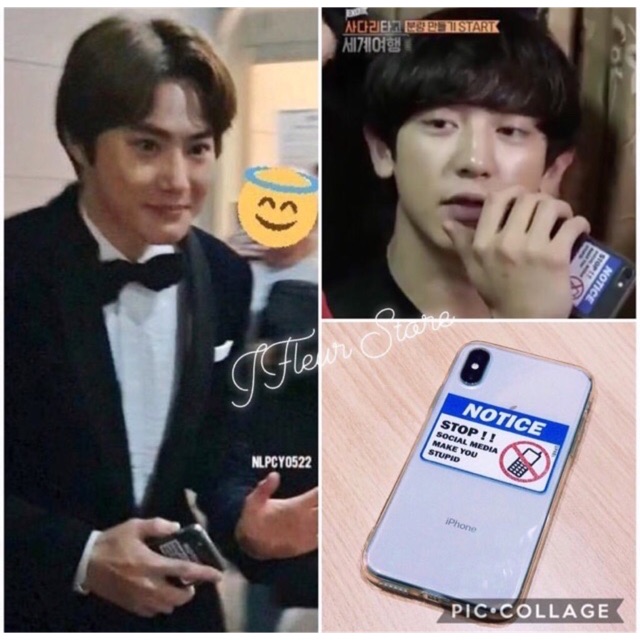 EXO Suho Park Chanyeol custom phone case social media notice