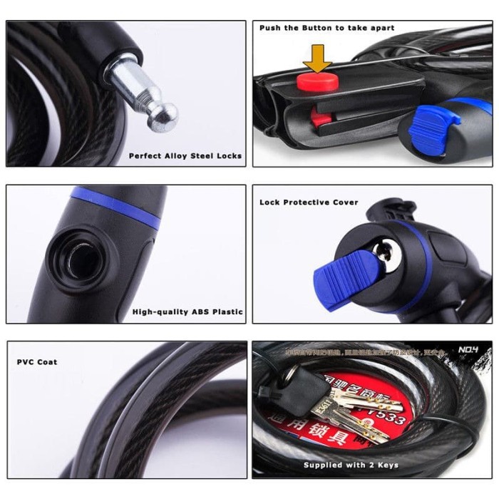 termurah Promo - Kunci Gembok Sepeda Anti Maling