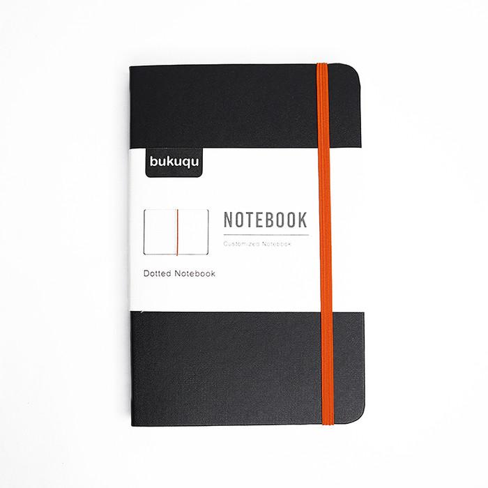 

Notebook / Classic Notebook #Leather - Bullet Journal By Bukuqu - Hitam Orange, Polos