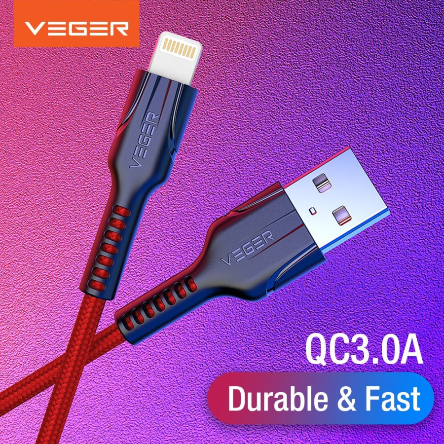 Kabel Data Iphone VEGER VP-14 Kabel Data Lightning For Iphone 3.0A