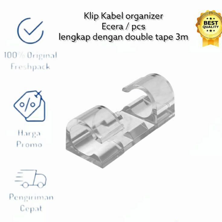 Klip Kabel Organizer Cable Clip ecera per pcs Pengikat Kabel