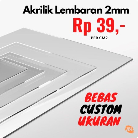 

Akrilik Lembaran Tebal 2mm Bening Custom Acrylic Clear Potongan