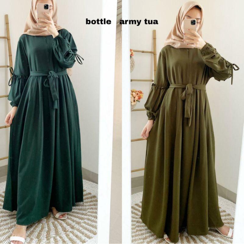 MAXY DRESS BAJU GAMIS DEWASA REMAJA LENGAN BALON MODEL TERBARU KEKINIAN