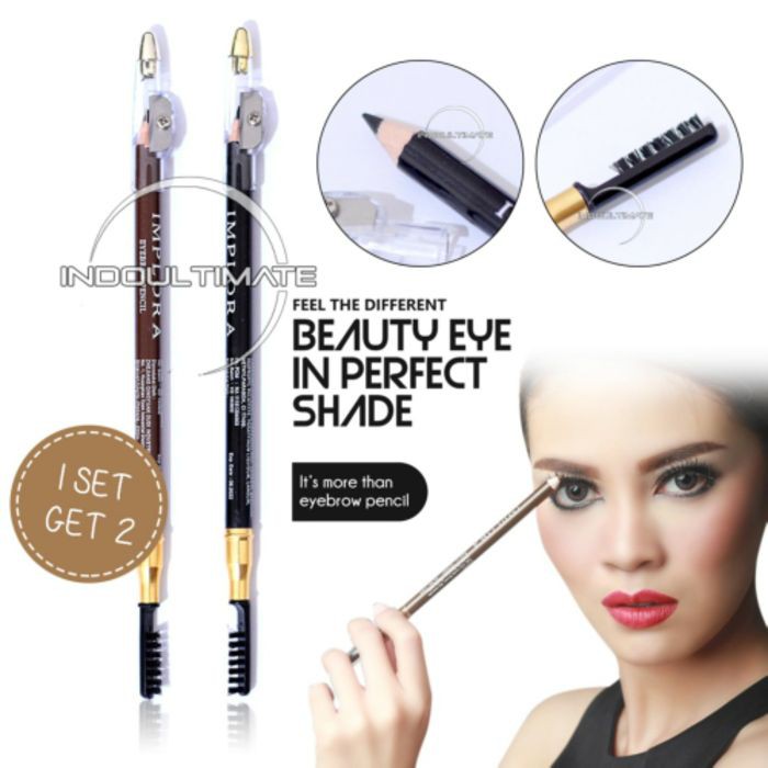 PENSIL ALIS IMPLORA 2 IN 1 ( PENSIL + SERUTAN + SIKAT ) ORIGINAL BPOM / 2IN1 EYEBROW PENCIL