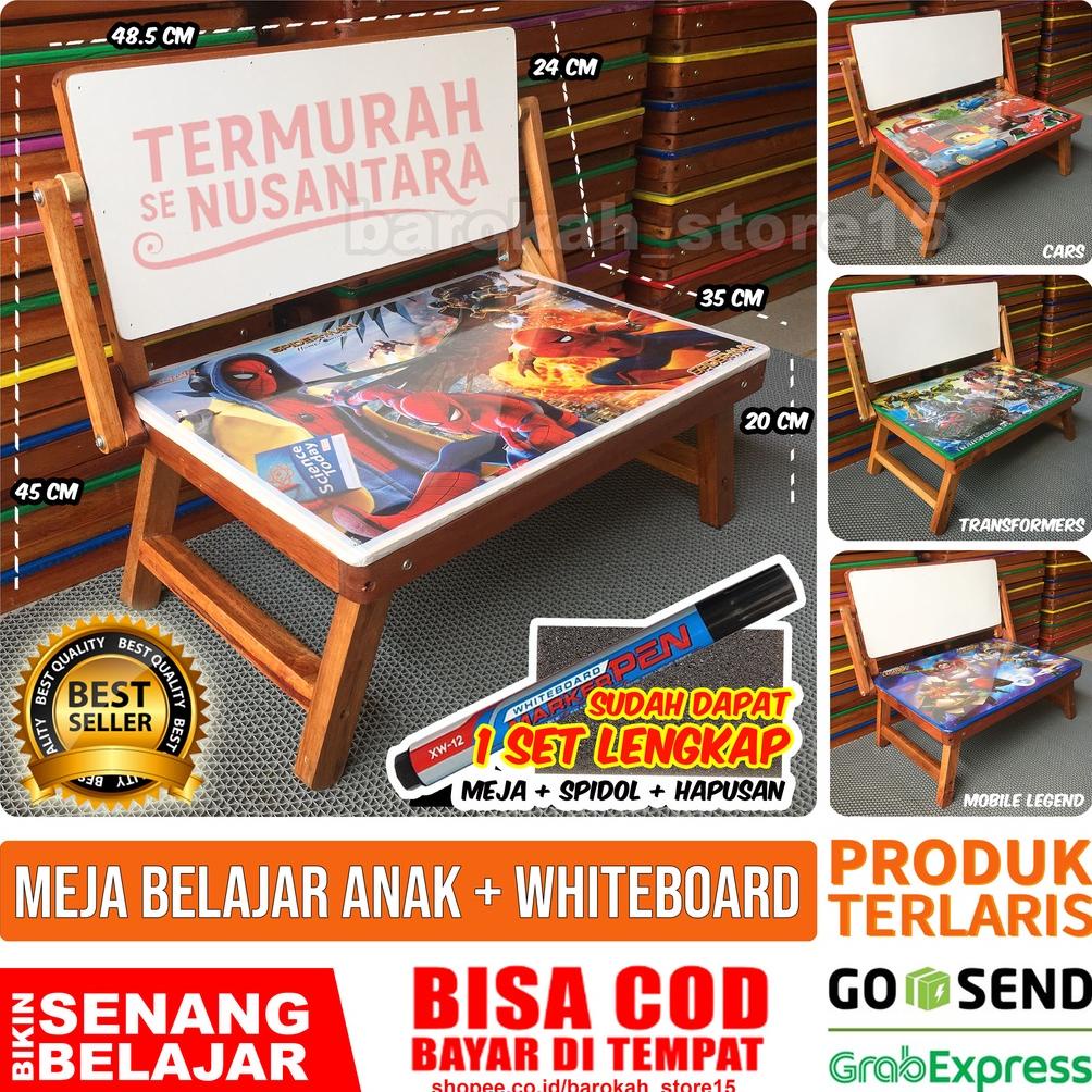 

Meja Belajar Anak - Meja Lipat + Whiteboard + Spidol + Hapusan