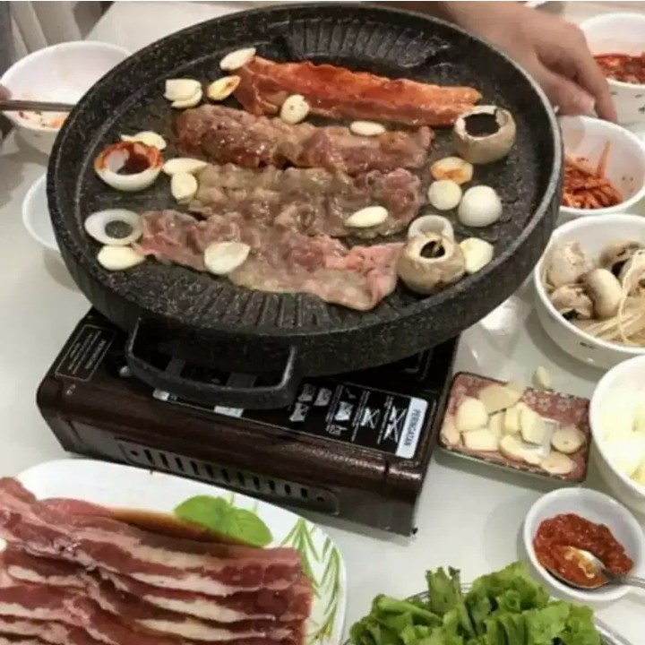 Suggo Bulgogi Grill Pan 32cm Alat Panggang Korea Anti Lengket Panci Wajan Pemanggang BBQ Pan