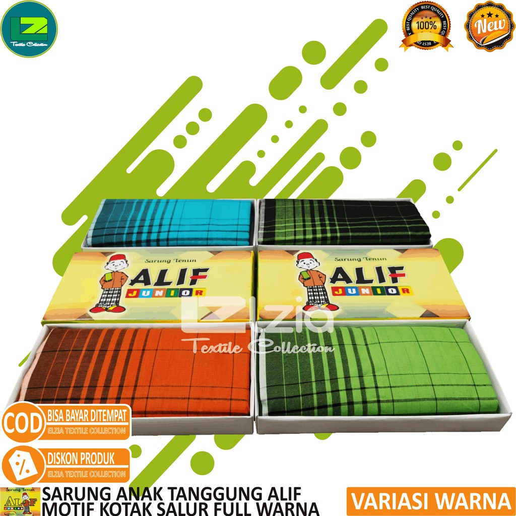 SARUNG ANAK TANGGUNG SARUNG ANAK ALIF KOTAK SALUR PREMIUM