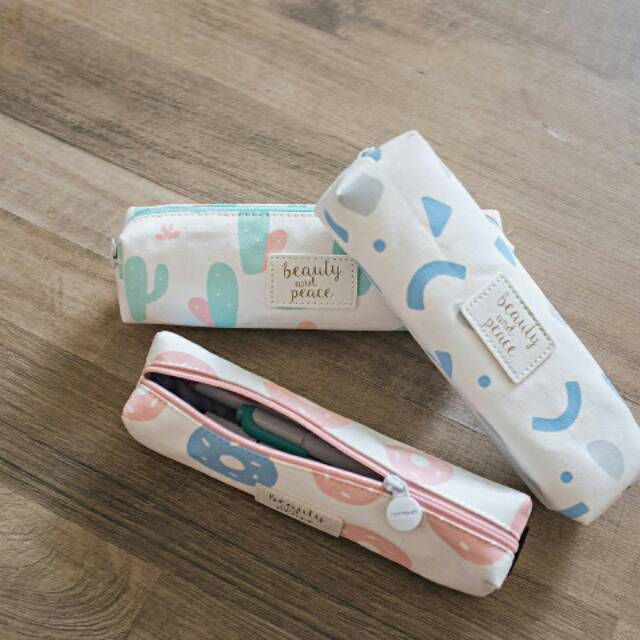 

Beautiful Pastel Pattern Canvas Pencil Case
