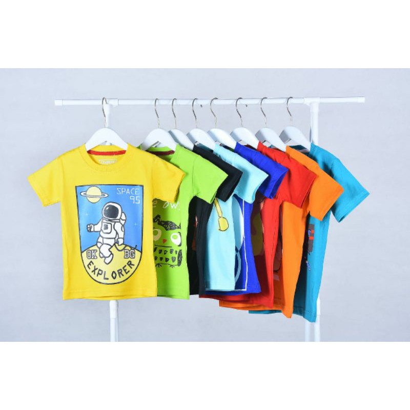 Kaos Anak Cowok Cewek Lucu Kualitas Premium Import Usia 1 2 3 4 5 6 7 8 Tahun Tebaru 2022