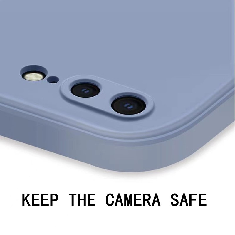 [Free lanyard] Soft Case Bahan Silikon Untuk Square Case Iphone 6 6s 7 8 Plus Case iPhone X XS XR XS MAX