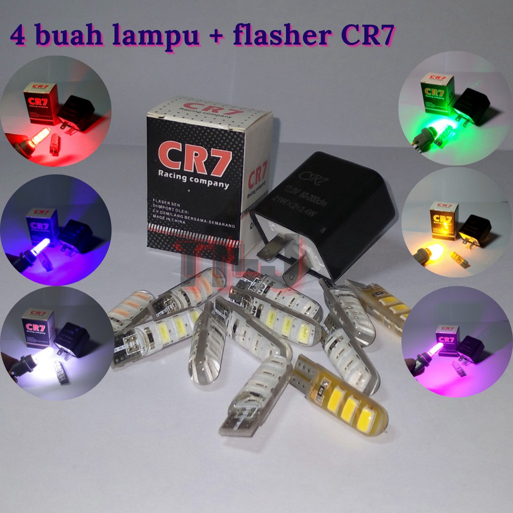 4 pcs Lampu sen jelly LED plus flasher CR7