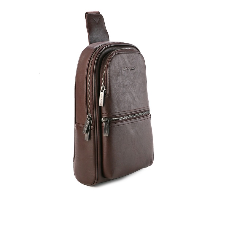 TAS SELEMPANG DADA/BADAN PRIA HUSH PUPPIES SLING CHEST/BODY/BAG ORIGINAL COKLAT BROWN HM153