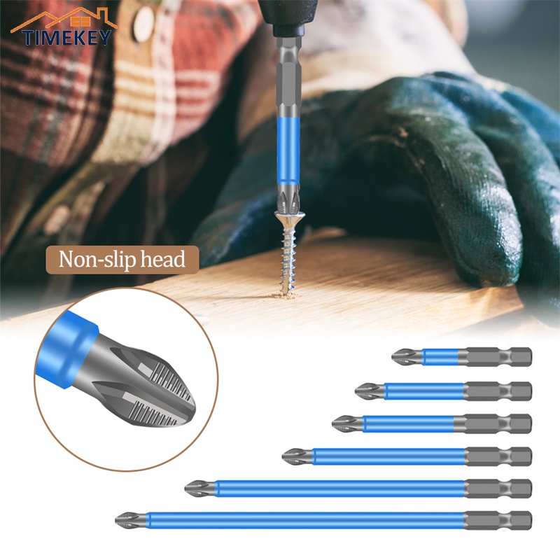 TK 1/7Pcs PH2 Cross Bit Drill Head Screwdriver Bits Hand Tools Anti Slip Electric Hex Shank Magnetic Screwdriver Drill Bit