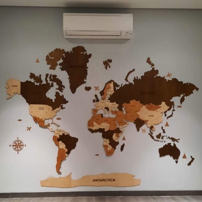 Wooden Map Wall Art Jual World Map Decor Size L Xl Hiasan Dinding Peta Dunia Kayu 3 Layer Wooden World Map Wall Art Decor Shopee Indonesia