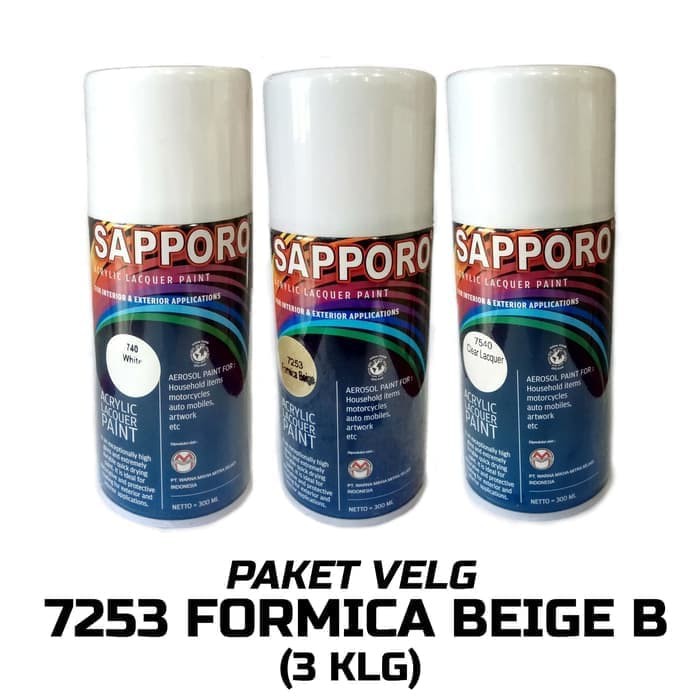 SAPPORO PAKET CAT VELG 7253 FORMICA BEIGE B CAT VELG MOTOR TERBAIK