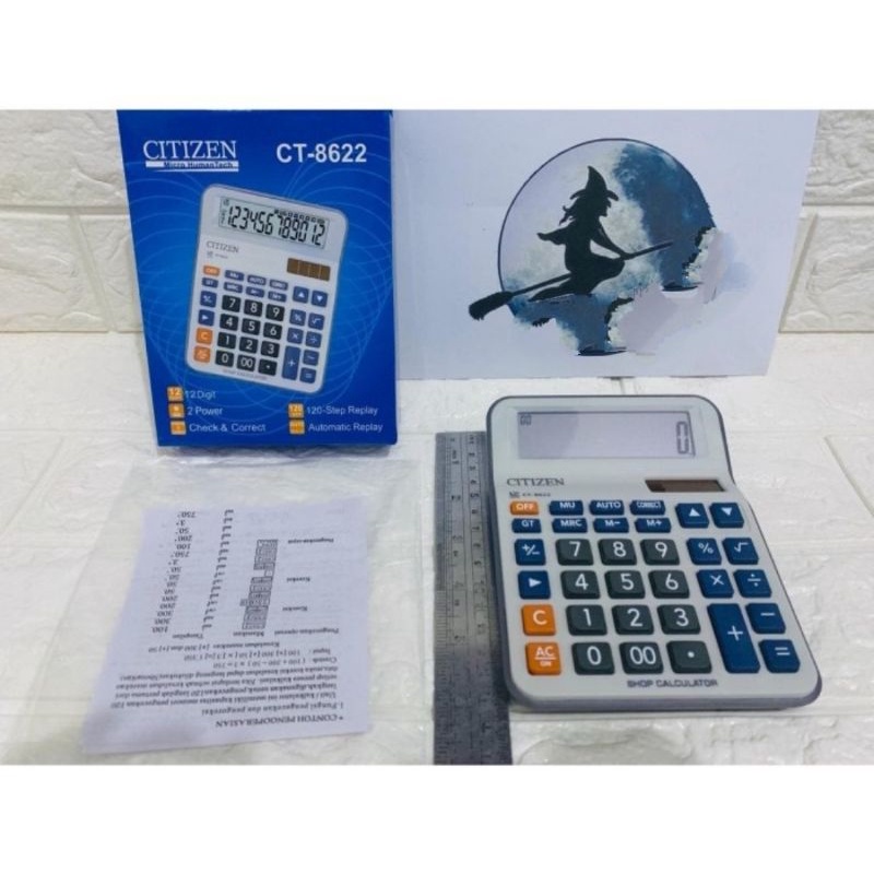 

Kalkulator CITIZEN CT 8622 calculator CT-8622 kasir alat hitung menghitung
