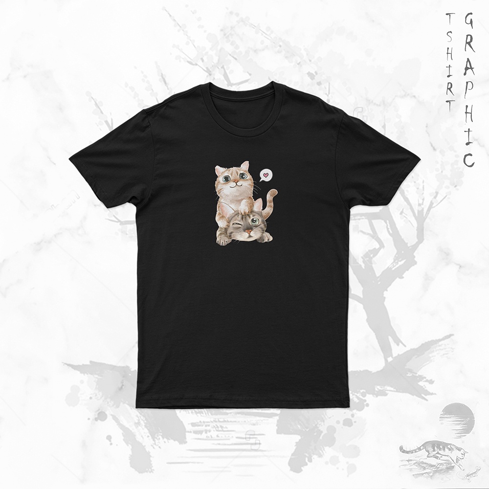 Kaos Kucing Imut Gemoy Baju Pria dan Wanita Lucu Distro | Custom Tulisan Distro Hitam Putih Terbaru 