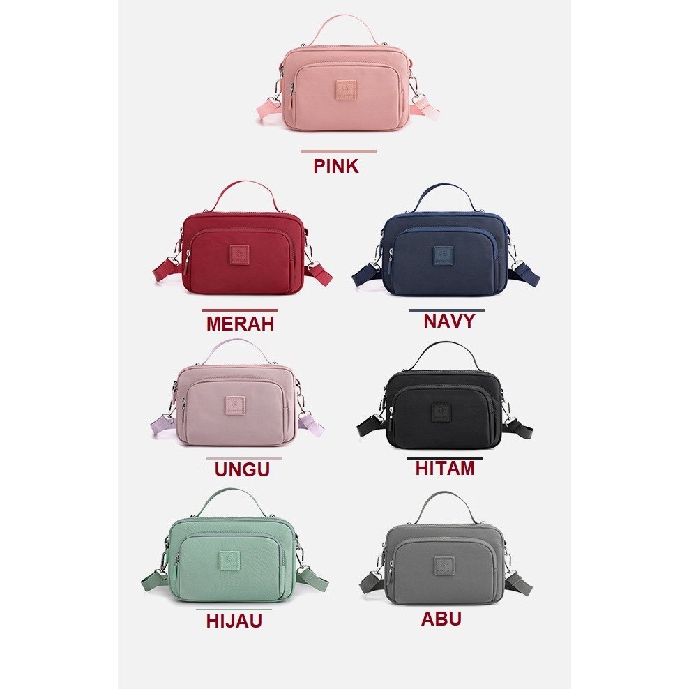 Tas Nylon Nilon Woman Bag Selempang Sling Tahan Air - DX008