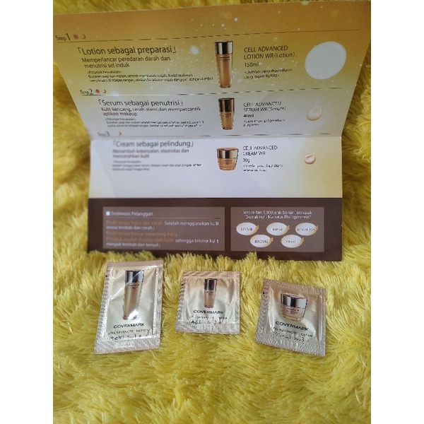 Covermark serum sachet/ covermark skincare sachet
