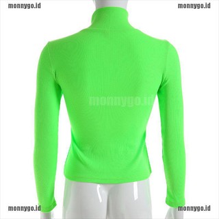  COD monnygo Kaos  T Shirt Wanita Turtleneck  Lengan  