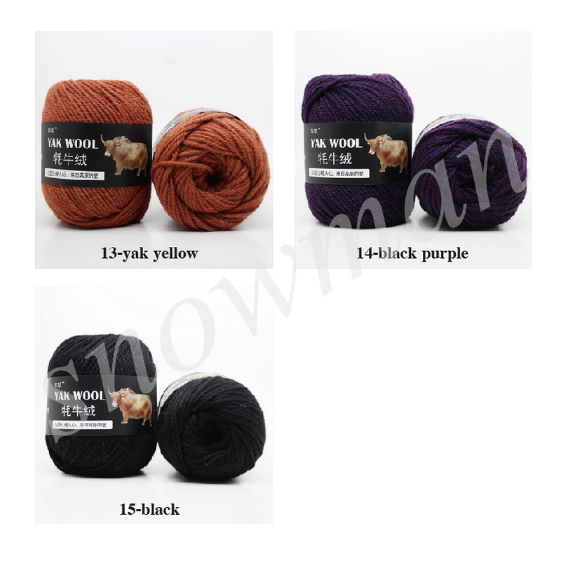 100g benang rajut 3ply yak wool scarf thread hat thread rompi wol benang crochet