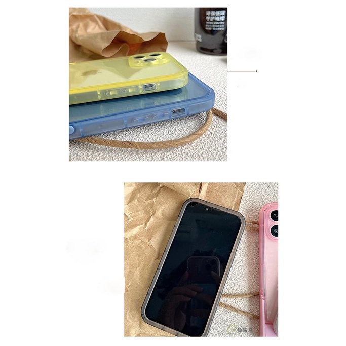 [TPC] Holder Case IPHONE Stand Case Silicone Case Protection Camera Transparant FULL COVER IPHONE 7 8 PLUS X XS MAX XR 11 12 13 14 PRO MAX HP IP055