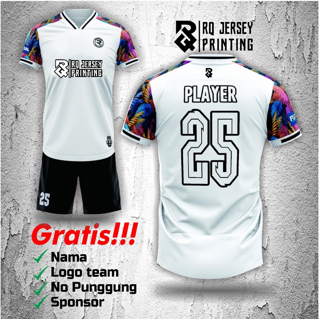 jersey BIKIN 5 GRATIS 1  BISA SATUAN /stelan BAJU+CELANA jersey bola/futsal custom nama,logo,nomor d