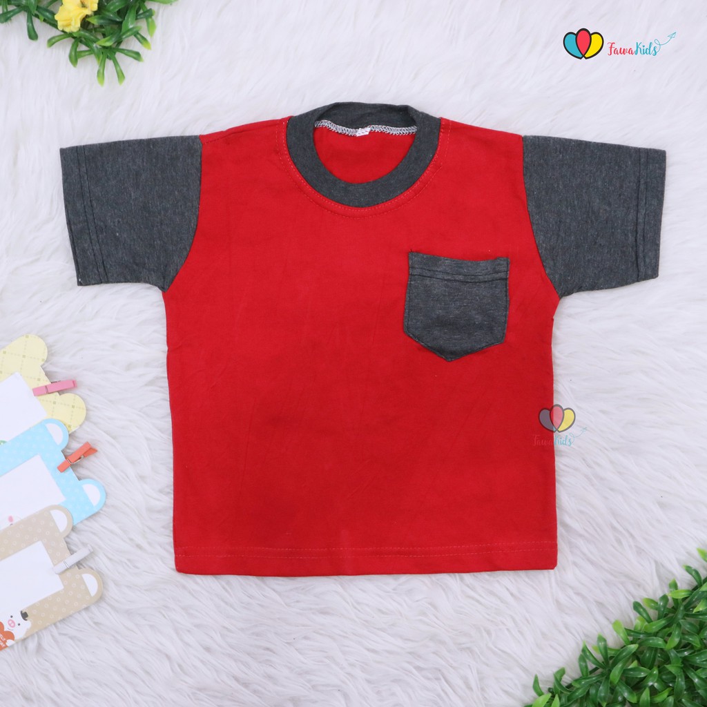 Kaos John Ethes uk Bayi 6-12 Bulan / Baju Polos Anak Laki-Laki Balita Oblong Reglan Atasan Lengan Pendek