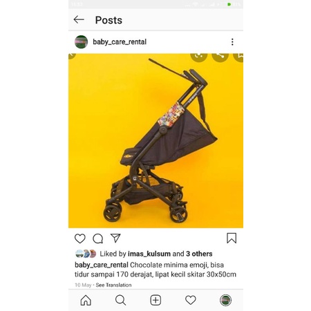 sewa stroller cocolatte minima emoji perminggu