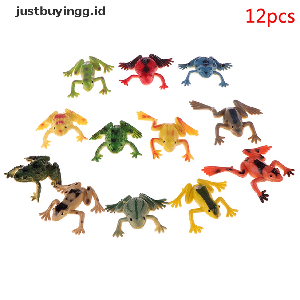 Justbuyingg.Id 12pcs Mainan Action Figure Kodok Untuk Edukasi Anak