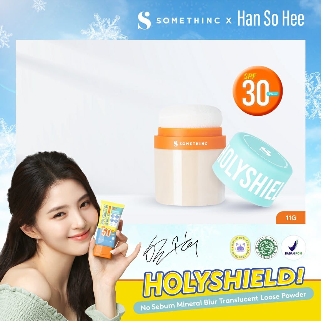 SOMETHINC No Sebum Mineral Blur Translucent Loose Powder SPF 30 PA++ - Easy Touch Up Sunscreen Original BPOM