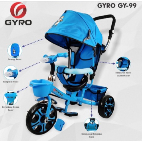 Sepeda Anak Roda Tiga Sepeda Stroller Anak GYRO 99 Murah Meriah