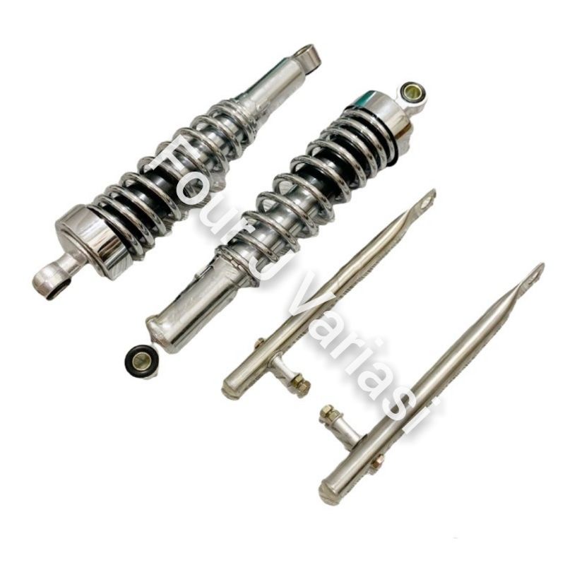 Shock sok shok belakang rx king rx k rxking chrome+behel/begel samping lurus chrome